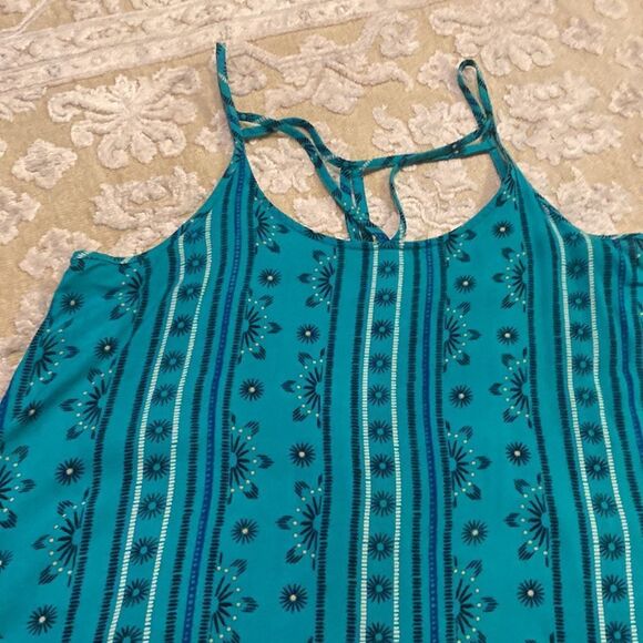 Teal Turquoise Racerback Summer Dress - Picture 4 of 13